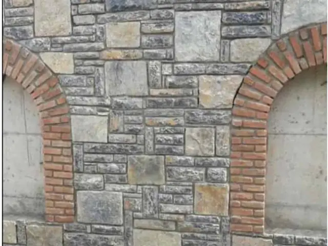 Kemerli detaylı kayrak taşı cephe kaplaması